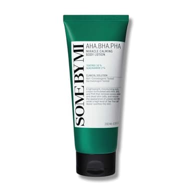 SOME BY MI AHA BHA PHA Miracle Calming Body Lotion – 6.76oz, 200ml – Korean Exfoliating Salicylic Acid Body Moisturizer for Dry Skin – Daily Hydration & Soothing Care with Centella – Korean Skin Care