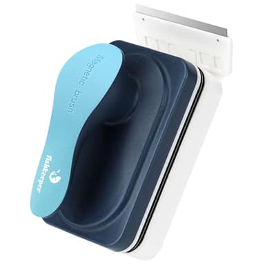 fishkeeper Aquarium Magnetic Glass Cleaner, Fish Tank Algae Magnet Cleaning Tool with Algae Scraper for Glass Aquariums Tank, Floating Scrubber Brush, 2 Detachable Scrapers, Small