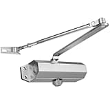 Ougourim Door Closers Commercial Heavy Duty Automatic Door Closer Residential Grade 3 Spring Hydraulic Door Closer Silver Aluminium