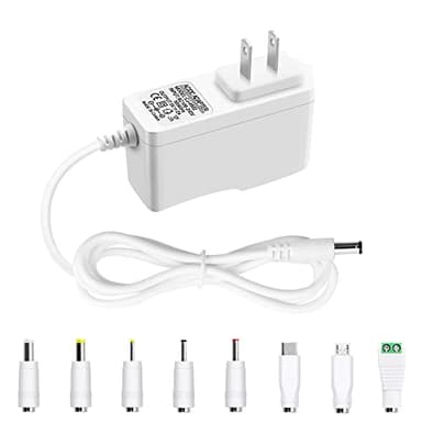 Arkare 5V 2A Power Adapter 5V DC Power Supply 2000mA AC 100V-240V to DC 5Volt 1.5A 1A 1000mA Replacement Power Cord USB Type C for Security Camera Baby Monitor TV Box 5 V 2812B LED Strip Light White