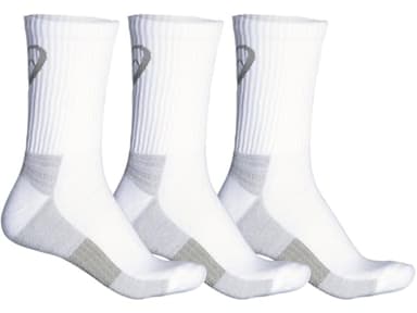 ASICS Contend Training Crew Socks (3-Pack), Large, White