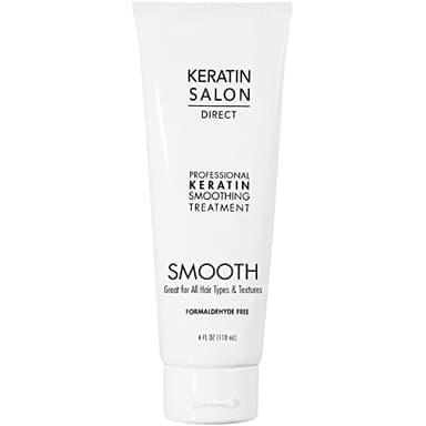 Keratin Salon Direct Keratin Hair Treatment, 4 oz | Frizz Control, Formaldehyde Free, Salon Quality, Smoothing Treatment, Long Lasting, Cream for All, Frizzy, Curly, Dry, Damaged Hair