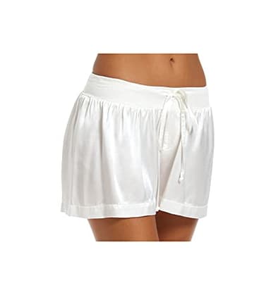 PJ Harlow Women's Mikel Satin Boxer Short, Pearl, Small