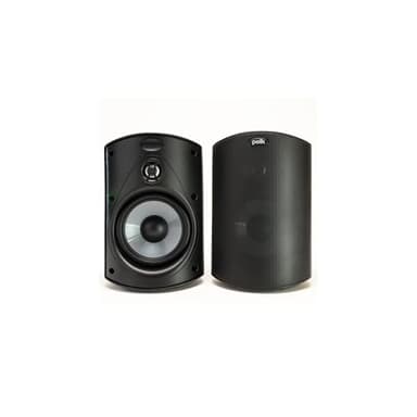 Polk Audio Atrium 4 Weatherproof Outdoor Speakers with Powerful Bass (Pair, Black), All-Weather Durability, Broad Sound Coverage, Speed-Lock Mounting System