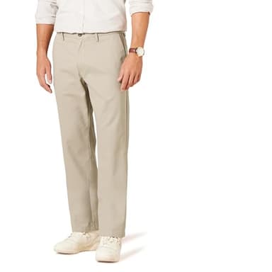 Amazon Essentials Men's Classic-Fit Wrinkle-Resistant Flat-Front Chino Pant (Available in Big & Tall), Khaki Beige, 36W x 33L