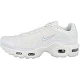 Nike girls Air Max Plus GS Running Trainers Cd0609 Shoes, White/White/Metallic Silver, 5.5 Big Kid