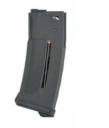 Clover Airsoft-PTS EPM1 M4 Mid Cap Magazine - 250 BB Capacity Mag - Fuel Gauge Indicator - No Rattle Magazine Design (Black, 1 Magazine)