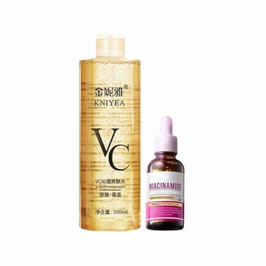 KNIYEA VC Soothing Toner 500ml & Niacinamide Serum 30ml – Skin Care Duo