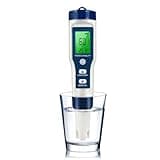 5 in 1 TDS Meter PH Tester, 0.01 High Accuracy Digital PH Meter for Water, PH/TDS/EC/Salt/Temp Tester, PPM Meter Water Tester for Drinking Water, Hydroponics, Plants, Aquarium and Pool