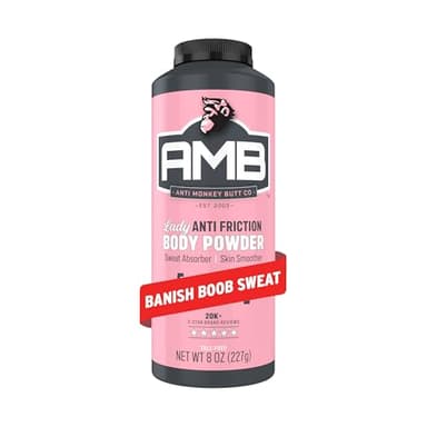 Anti Monkey Butt Body Powder for Women - Talc-Free Sweat & Chafing Relief with Calamine - Hypoallergenic Anti-Friction Formula for Thighs, Underarms, & More - 8 oz (Pack of 1)