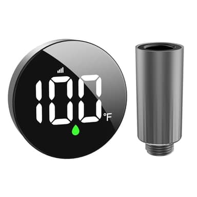 Longriver MX08 Wireless Shower Temperature Monitor, Shower Thermometer for Heads & Systems | Hydro-Powered Sensor, IPX7 Waterproof Adjustable Display | Real-Time Tracking, Christmas Gifts