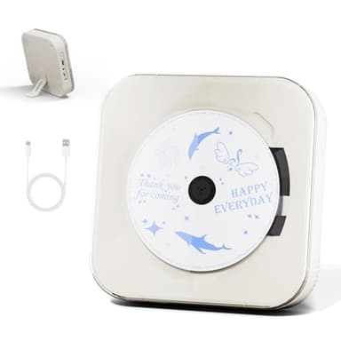 Yintiny Off White Audio CD Player with Speakers for Home Decor (CD909)
