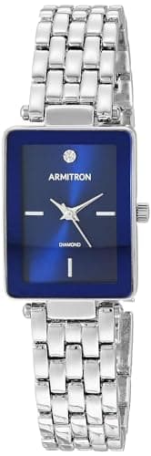 Armitron Women's Rectangular Genuine Diamond Dial Bracelet Watch, 75/5769