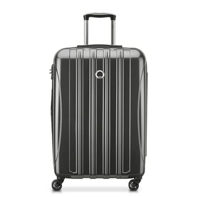 DELSEY PARIS Helium Aero Hardside Expandable Luggage with Spinner Wheels, Brushed Charcoal, Checked-Medium 24 Inch