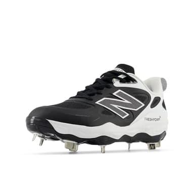 New Balance Women's Fresh Foam X Velo V4 Metal Softball Shoe, Black/White, 8 M