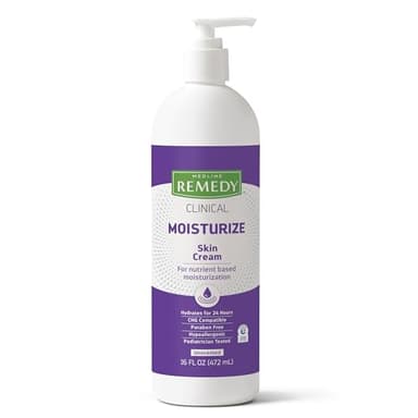 Medline Remedy Phytoplex Nourishing Skin Cream, Unscented Skin Moisturizer, Paraben Free Body Lotion, 16 Fl Oz