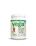 Vega Original Protein Powder, Creamy Vanilla Plant Based Protein Drink Mix for Water, Milk and Smoothies, 16 oz (Packaging May Vary)