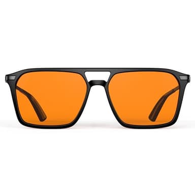 Goiteia 100% Orange Blue Light Blocking Glasses-Amber Tint Gaming Glasses for Better Sleep/Eyes Strain/Light Sensitive-Ultra Light & Spring Hinges for Better Comfort