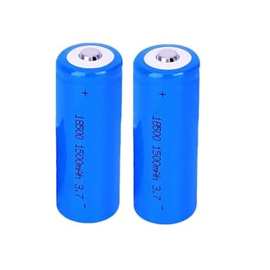 BIVIPO 3.7V 1500mAh 18500 Rechar 2Pcs Button Top Large Capacity for,LED,Mini Fans etc.
