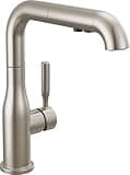 Delta Faucet Almari Pull-Out Kitchen Faucet, Brushed Nickel Kitchen Faucets with Pull-Out Sprayer, Kitchen Sink Faucet, Faucet for Kitchen Sink with Magnetic Docking, Stainless 16943-SS-DST