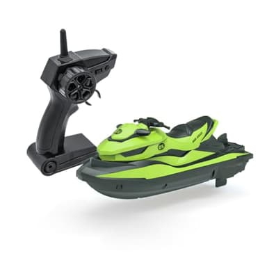 Miracland 2.4GHz Remote Control Jet Ski, High Speed RC Motorboat Water Toy with Dual Propellers, 2 Speed Levels, 50 Meters Control Range (Green)