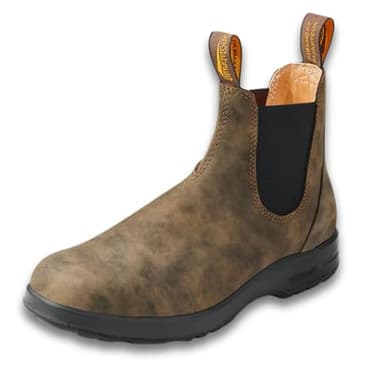 Blundstone 2056 Unisex All-Terrain Series Chelsea Boots Boot for Men and Women with Shock Absorption, Vibram Sole and Premium Water Resistant Leather, Rustic Brown, 5 US Men / 7 US Women / 4 AU