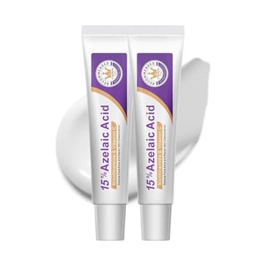 15% Azelaic Acid Cream with Niacinamide & Vitamin C - Non-Sticky,Hydrating Facial Cream for Acne-Prone & Blemish-Prone Skin, Redness Calming Azelaic Acid Gel for Smooth Skin Texture (Pack of 2)