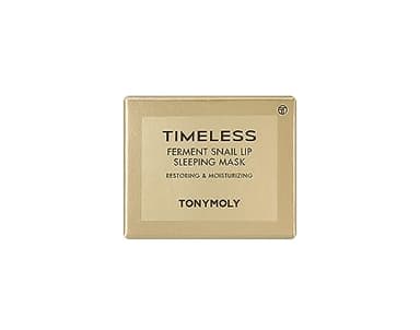 TONYMOLY Timeless Ferment Snail Lip Sleeping Mask – Overnight Hydrating Lip Treatment with Snail Secretion Filtrate, Cocoa Butter & Hyaluronic Acid – Deeply Nourishing K-Beauty Lip Balm, 20g