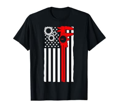 Machinist Flag Tools CNC Machine Operator Machining T-Shirt