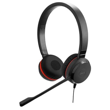Jabra Evolve 30 II Wired Dual-Ear Headset with Mic - 3.5mm Jack or USB-A/USB-C Connectivity, Computer Headset with Noise-Canceling Microphone, Works with Online Meeting Platforms - Black