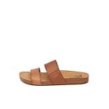 REEF Cushion Vista Women's Fashion Slide Sandal, Vegan Leather Strap, Ultra Soft Cushion Footbed, Espresso Duo, 8