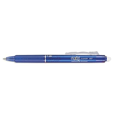 PILOT Pen 31451 FriXion Clicker Erasable, Refillable & Retractable Gel Ink Pens, Fine Point, Blue Ink, 12-Pack