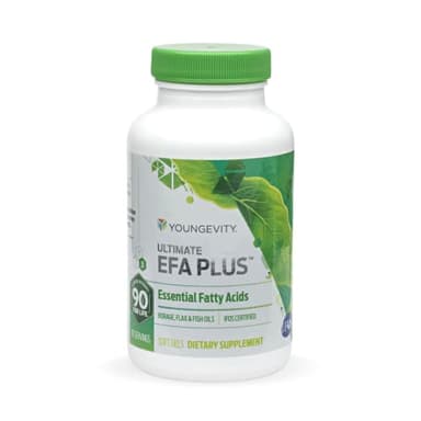 Youngevity Ultimate EFA Plus – Essential Fatty Acids, 90 Soft Gels – Balanced Fish Oil Formula for a Healthy Lifestyle – Omega-3, Omega-6, Omega-9 Supplement for Optimal Health Support