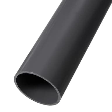 Rebower 2.7" x 3" PVC Pipe 14" Plastic Rigid Tubing Round High Impact Drain Pipe, [for Greenhouse Garden Home HVAC Plumbing] - 67.8x75mm / Dark Grey