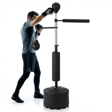 3-in-1 Freestanding Punching Bag Set, Boxing Bag Set with Adjustable Height, 2 Speed Balls & 360° Relax Bar, Complete Home Boxing Training System for Adults & Teens