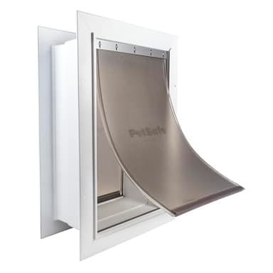 PetSafe Wall Entry Pet Door - Rust-Free Telescoping Frame - Easy Install for Interior & Exterior Walls 4 3/4" - 7" Thick - Large - for Pets Up to 100 Lb