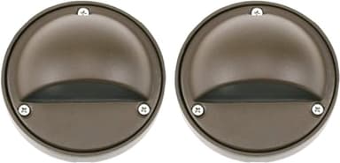 Lumina Lighting® 2W LED Deck Lights (2 Pack) | Low Voltage Landscape Lighting Waterproof - 12V 3000K Outdoor Patio Step Deck Lighting | Replaceable G4 LED Bulb Included (Bronze)
