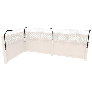 Dog-Proofer Curved Fence Extension System - Includes Galvanized Steel Extenders and Industrial Welded Wire to Prevent Jumping and Climbing Over Fences, Extends Fencing Height by 2 Feet, 50 Foot Kit