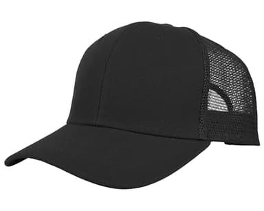Gelante Mesh Trucker Baseball Cap Snapback Hat Structured Front Panel 1200-1PC Black