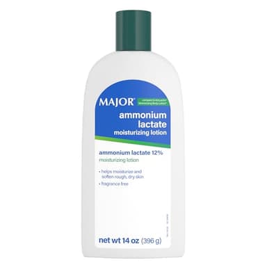 Major Ammonium Lactate 12% Moisturizing Lotion - Lactic Acid Lotion - Helps Moisturize and Soften Rough, Dry Skin - Daily Body Lotion - Fragrance-Free - 14 Oz (1 Pack)