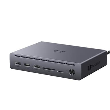UGREEN Maxidok Thunderbolt 5 Dock Revodok 10 in 1, 120Gbps with 3×TBT5 (Single 8K / Dual 6K), 140W Total Power, DP2.1, Gigabit Ethernet, SD/TF 3.0 Docking Station for MacBooks and Windows Laptops