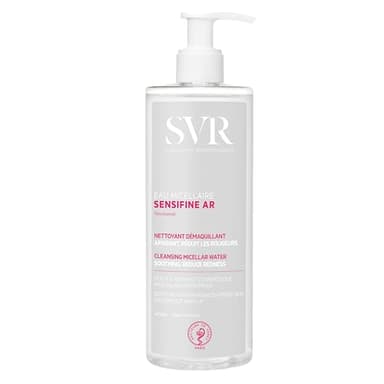 SVR Sensifine Micellar Water With Niacinamide. Soothing, Redness Relief Face Cleanser & Makeup Remover For Face, Eyes, Lips. Gentle, No Rinse Cleanser For Sensitive, Reactive Skin, 13.5 Fl.oz.