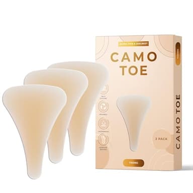 Camo Toe Camel Concealer Thong, Anti Camel Hider, Camel Underwear Toe Guard, Camel Cover For Women, Silicone Concealer, Ultra-Thin, (3 Pack)