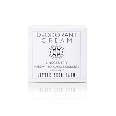 Little Seed Farm All Natural Deodorant Cream - Unscented - Aluminum Free Deodorant for Women or Men, Net Wt. 2.4oz | 68g