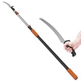 LAANPOLE 26FT Pole Saw, Telescoping Tree Trimmer with 5-20FT Extension Pole, Manual Branches Pruner for Backyard