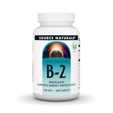 Source Naturals Vitamin B-2 Riboflavin 100 mg Supports Energy Production - 250 Tablets