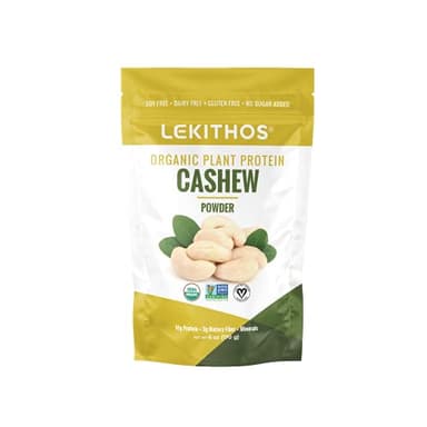 Lekithos Organic Cashew Protein Powder, Single Ingredient, 10g Protein Per Serving, High in Potassium, Phosphorus, Calcium! 6oz, Plant-Based, Vegan, Non-GMO, 6 Servings, High Fiber, No Added Sugar