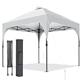 Oneofics Pop Up Canopy, 8x8 FT Instant Outdoor Canopy Tent with Carrying Bag, 3 Adjustable Heights - Portable for Event, Parties, Camping and More Outdoor Activities