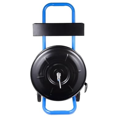 Heavy Duty Strapping Cart Dispenser for 15.7" PET & 7.9" PP/Fibre Coils, Movable Banding Machine with Brake System & Spacious Tray