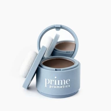 Prime Prometics Instant Coverage Hairline Powder for Mature Women – Covers Grays, Roots & Thinning Areas – Water & Sweat-Resistant – Natural, Fuller-Looking Hairline (Brunette)
